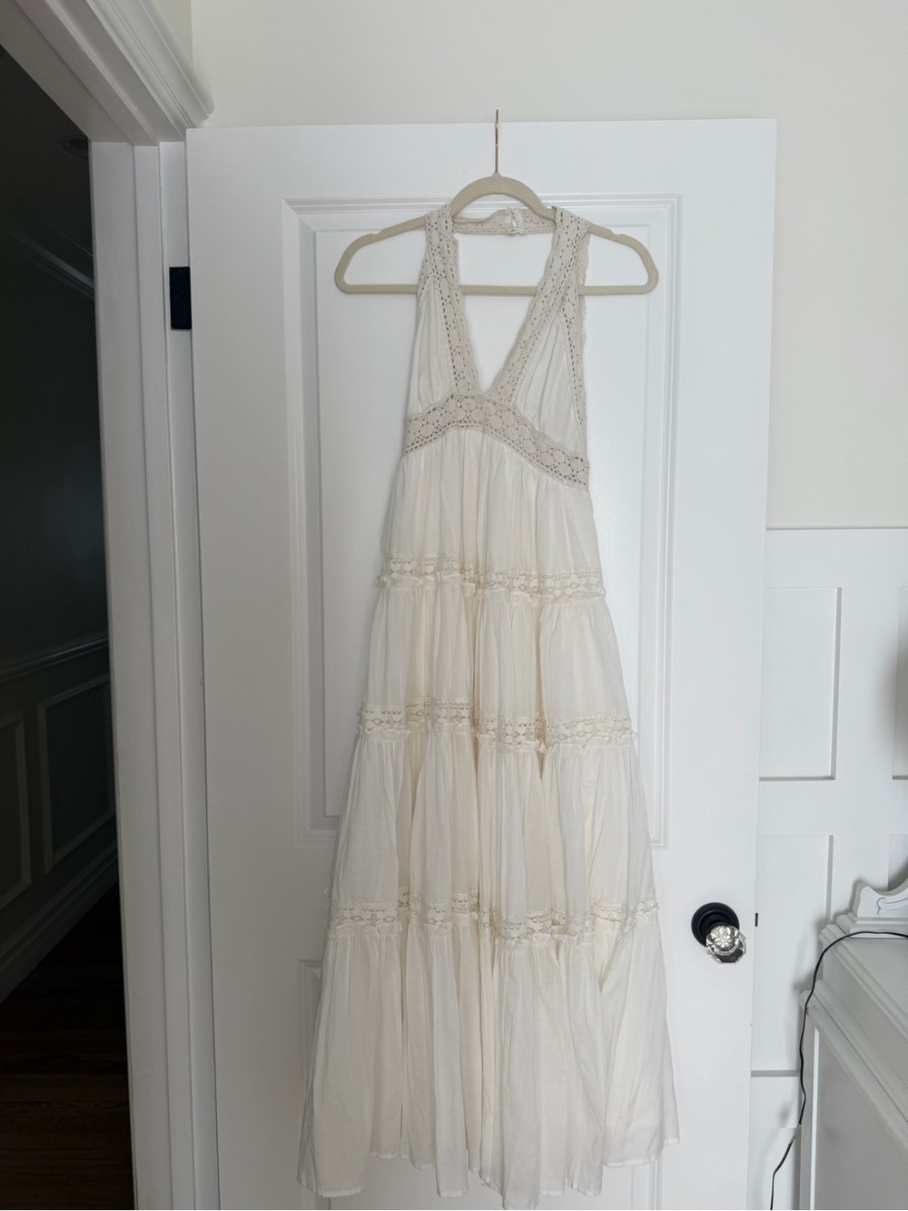 By Anthropologie Tiered Open back Dress